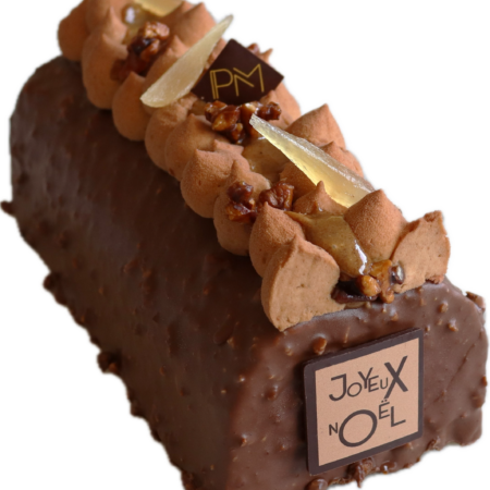 Bûche caramel vanille