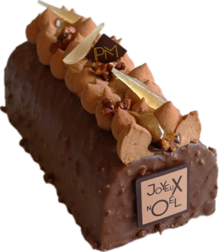 Bûche caramel vanille